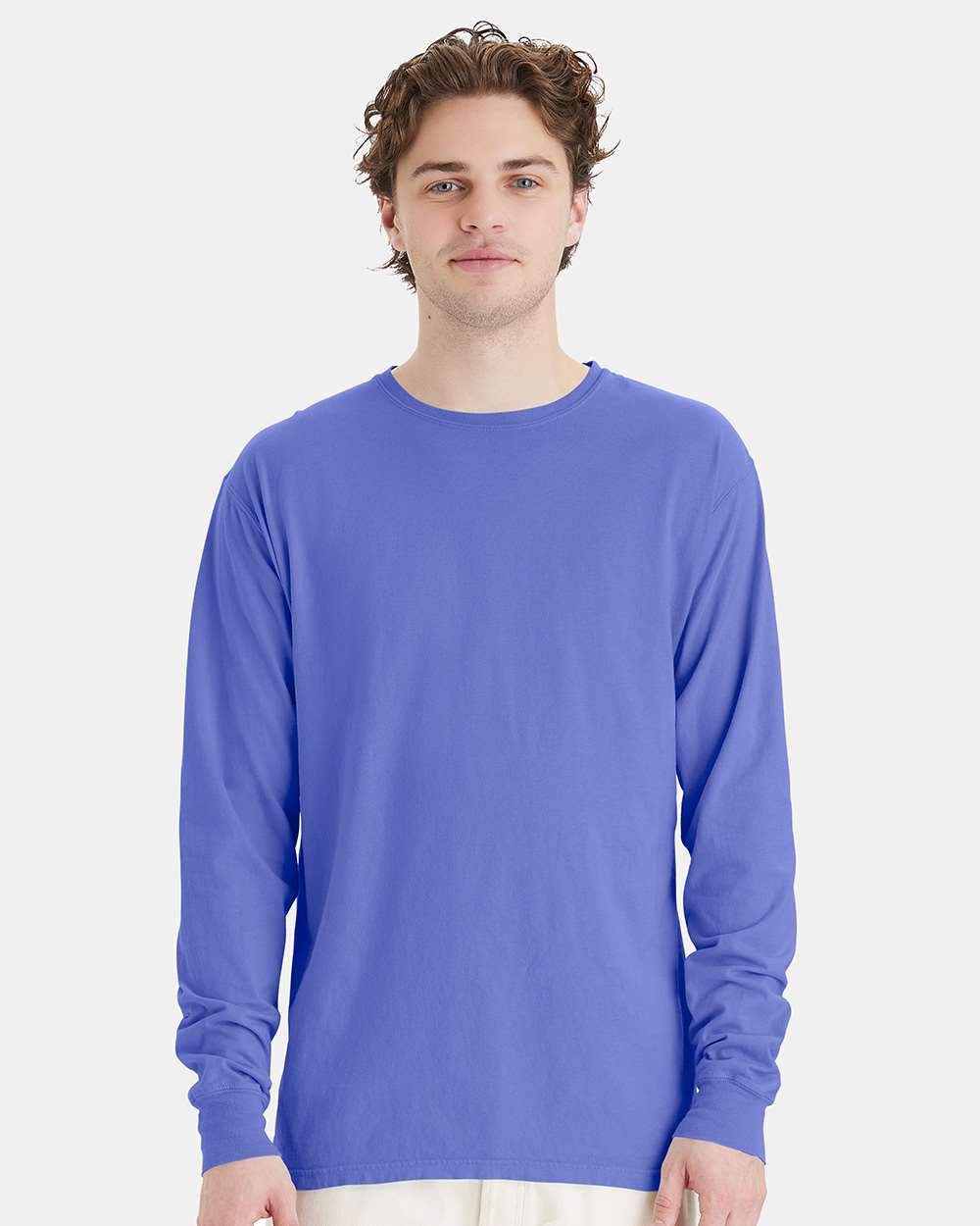 ComfortWash by Hanes GDH200 - Unisex Garment-Dyed Long Sleeve T-Shirt — Deep Forte Blue