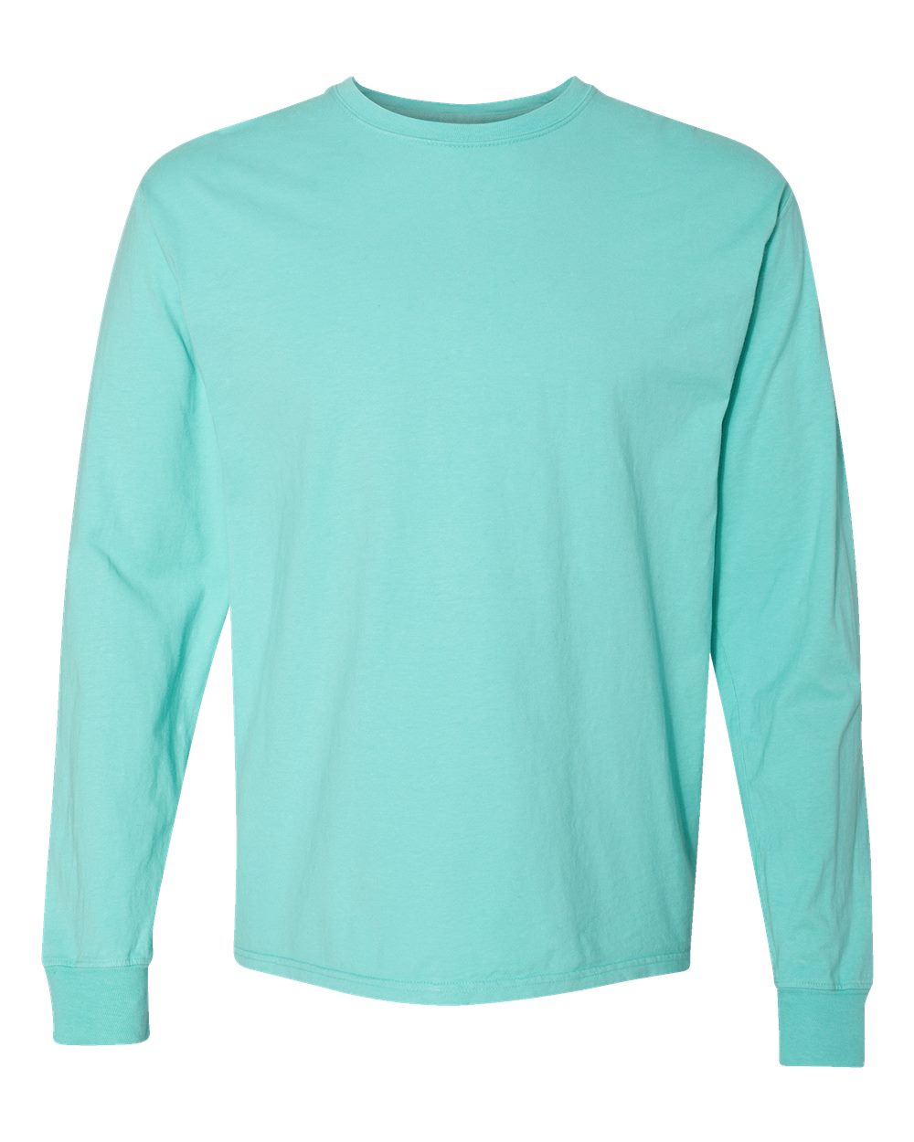 ComfortWash by Hanes GDH200 - Unisex Garment-Dyed Long Sleeve T-Shirt — Mint (flat)