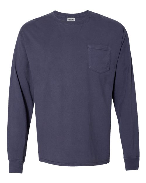 ComfortWash by Hanes GDH250 - Unisex Garment-Dyed Long Sleeve T-Shirt With a Pocket