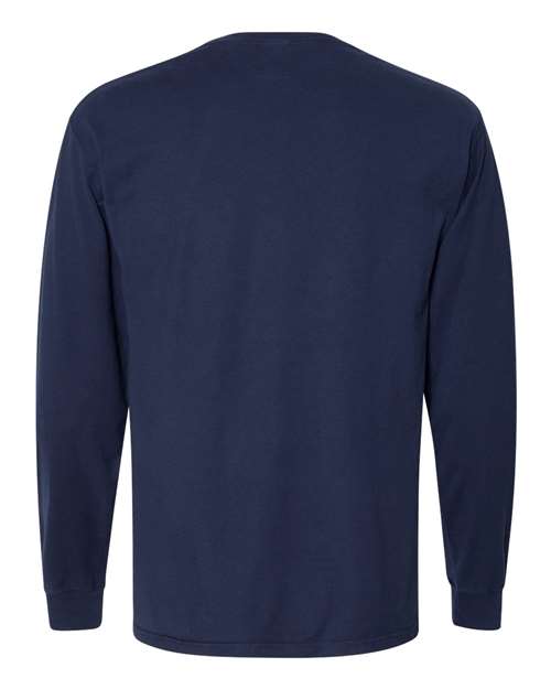 ComfortWash by Hanes GDH250 - Unisex Garment-Dyed Long Sleeve T-Shirt With a Pocket ComfortWash by Hanes