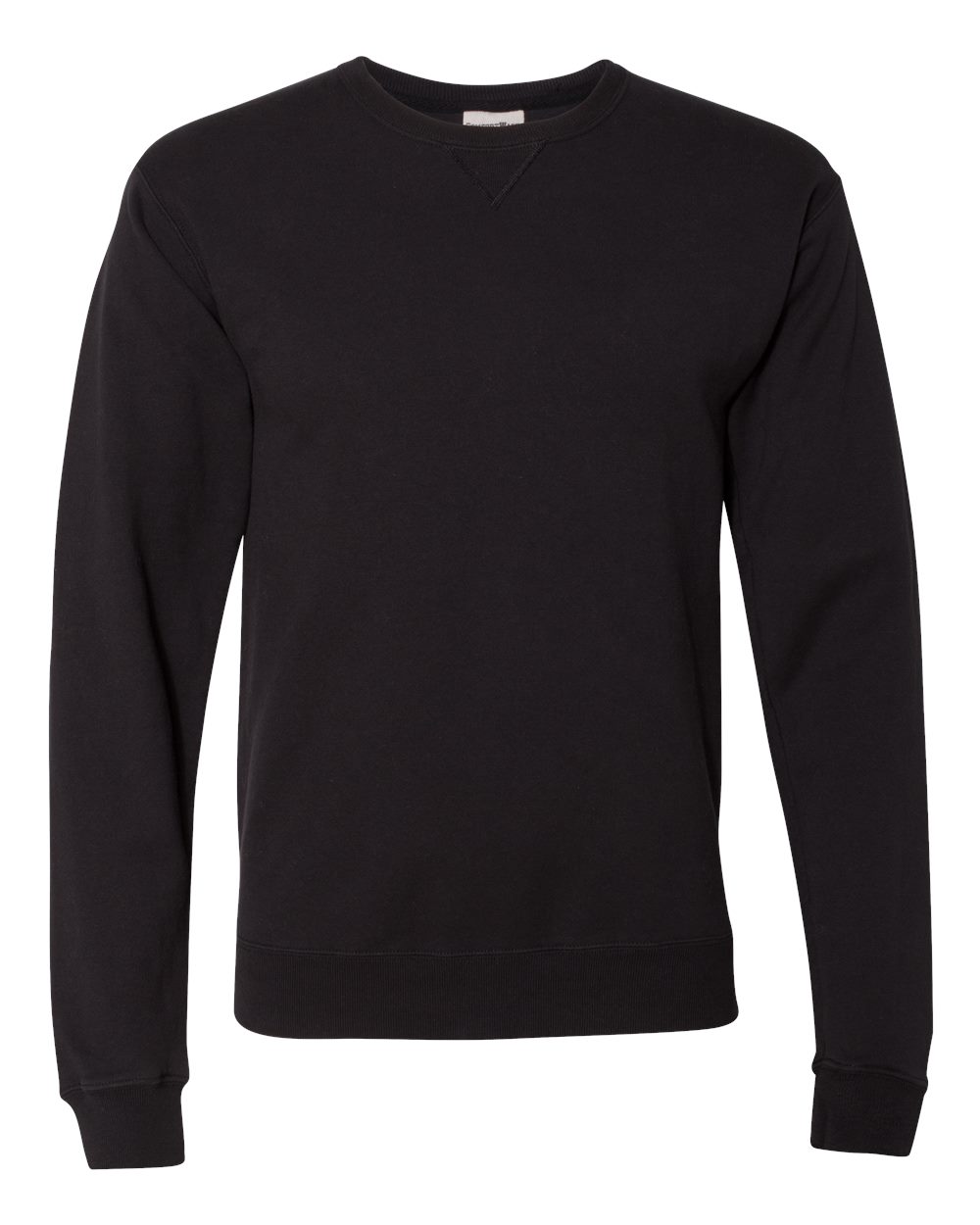 ComfortWash by Hanes GDH400 - Unisex Garment-Dyed Crewneck Sweatshirt — Black (flat)
