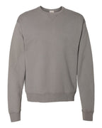 ComfortWash by Hanes GDH400 - Unisex Garment-Dyed Crewneck Sweatshirt — Concrete Grey (flat)