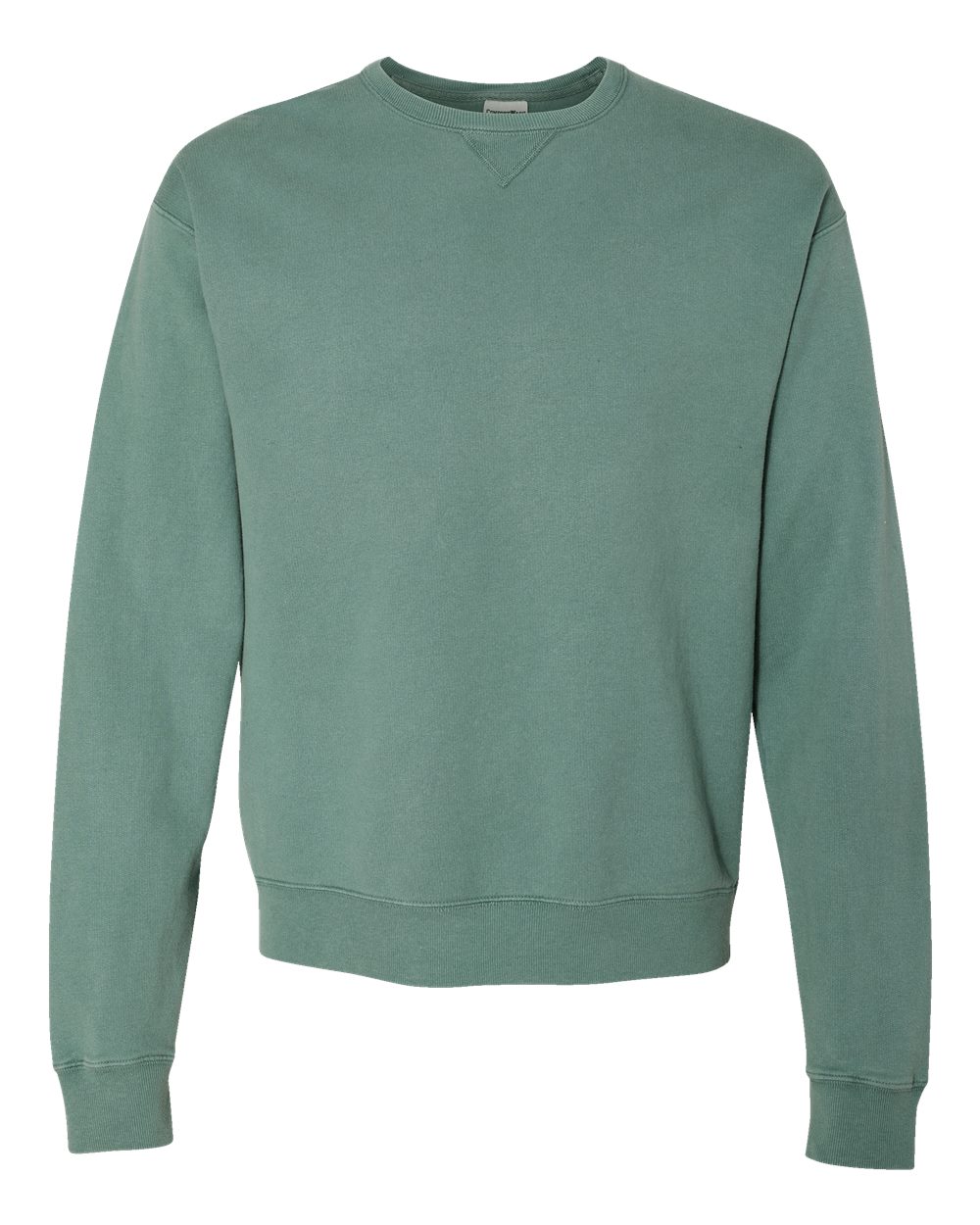 ComfortWash by Hanes GDH400 - Unisex Garment-Dyed Crewneck Sweatshirt — Cypress Green (flat)
