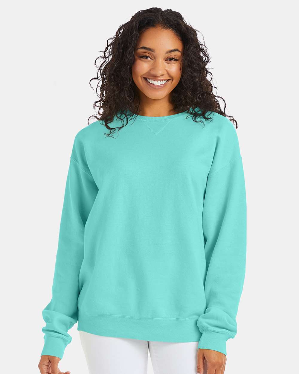 ComfortWash by Hanes GDH400 - Unisex Garment-Dyed Crewneck Sweatshirt — Mint