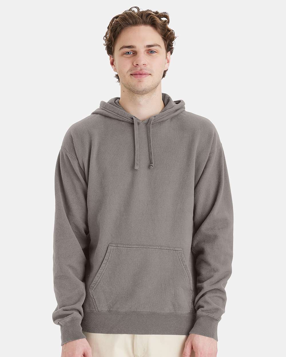ComfortWash by Hanes GDH450 - Unisex Garment-Dyed Hooded Sweatshirt — Concrete Grey