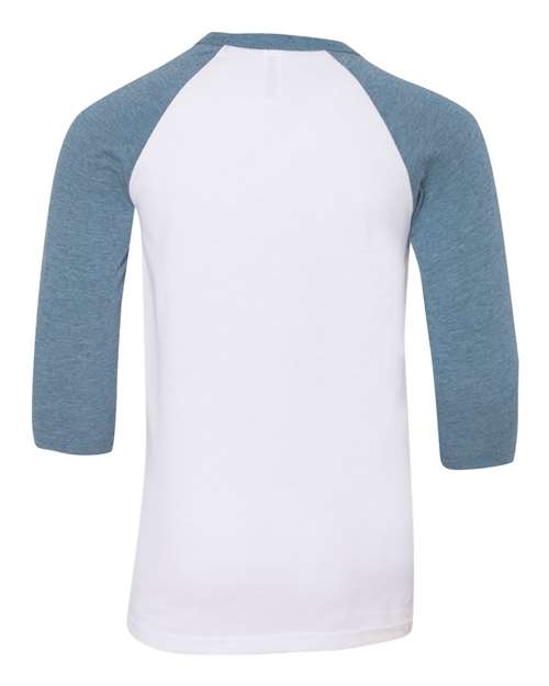 BELLA + CANVAS 3200Y - Youth Three-Quarter Sleeve Baseball Tee BELLA + CANVAS