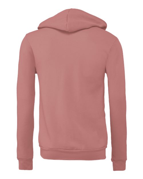 BELLA + CANVAS 3739 - Unisex Sponge Fleece Full-Zip Hoodie Sweatshirt - Mauve