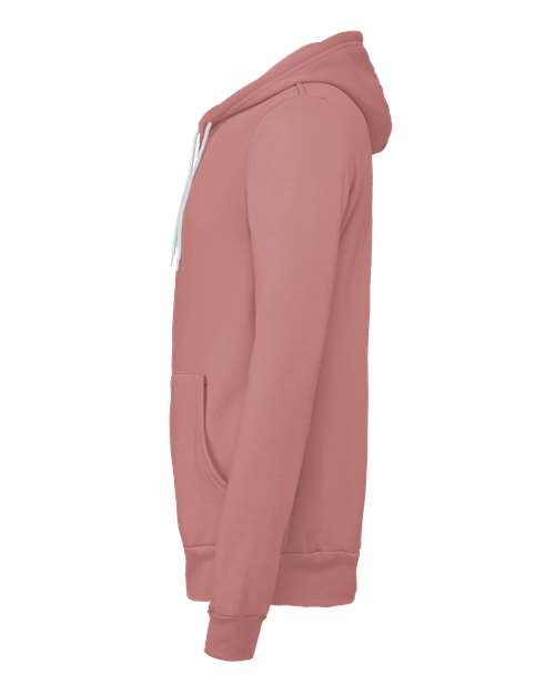 BELLA + CANVAS 3739 - Unisex Sponge Fleece Full-Zip Hoodie Sweatshirt - Mauve