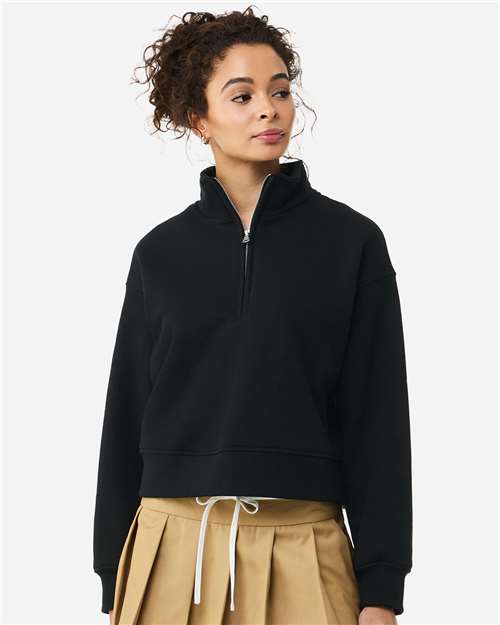 BELLA + CANVAS 4540 - Women's 10 oz. Heavyweight Half-Zip Pullover - Black