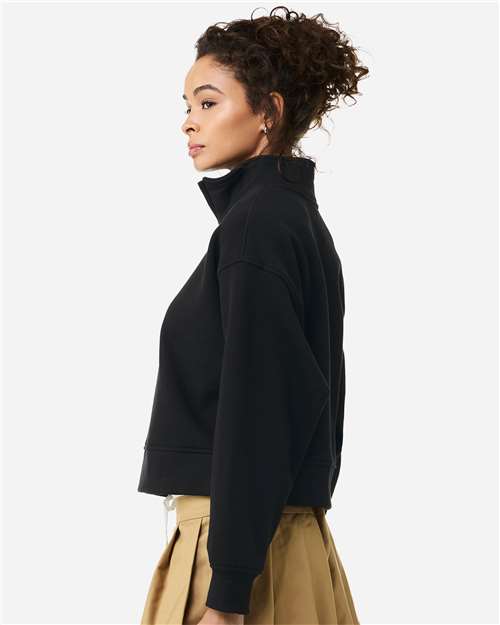 BELLA + CANVAS 4540 - Women's 10 oz. Heavyweight Half-Zip Pullover - Black