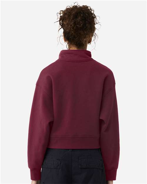 BELLA + CANVAS 4540 - Women's 10 oz. Heavyweight Half-Zip Pullover - Maroon