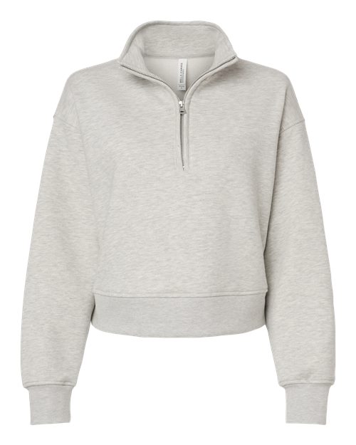 BELLA + CANVAS 4540 - Women's 10 oz. Heavyweight Half-Zip Pullover - Vintage Heather Grey