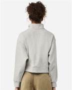 BELLA + CANVAS 4540 - Women's 10 oz. Heavyweight Half-Zip Pullover - Vintage Heather Grey