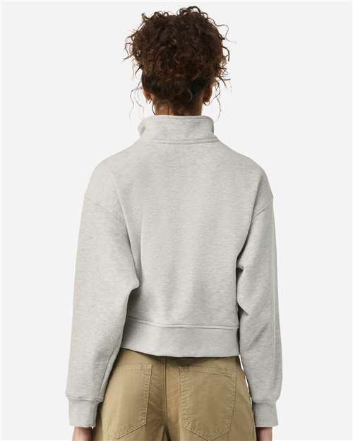 BELLA + CANVAS 4540 - Women's 10 oz. Heavyweight Half-Zip Pullover - Vintage Heather Grey