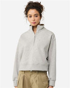 BELLA + CANVAS 4540 - Women's 10 oz. Heavyweight Half-Zip Pullover - Vintage Heather Grey
