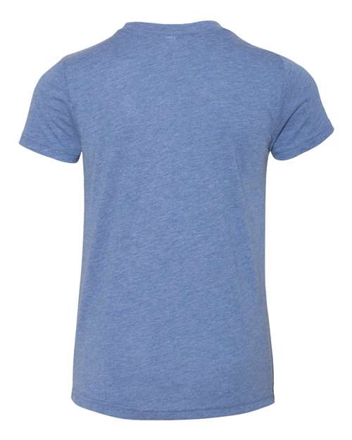 BELLA + CANVAS 3413Y - Youth Triblend Tee - Blue Triblend