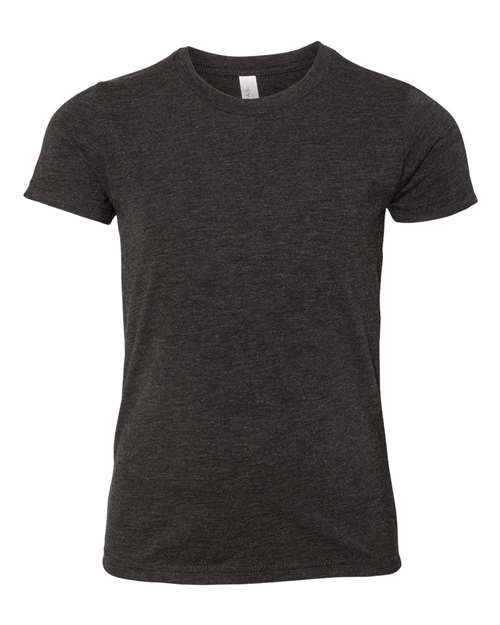 BELLA + CANVAS 3413Y - Youth Triblend Tee - Charcoal Black Triblend