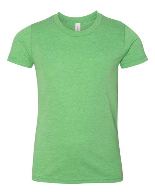 BELLA + CANVAS 3413Y - Youth Triblend Tee - Green Triblend