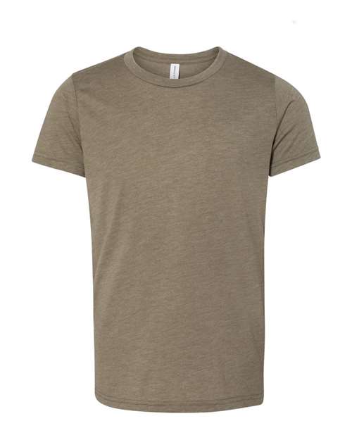 BELLA + CANVAS 3413Y - Youth Triblend Tee - Olive Triblend