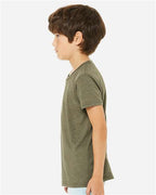 BELLA + CANVAS 3413Y - Youth Triblend Tee - Olive Triblend