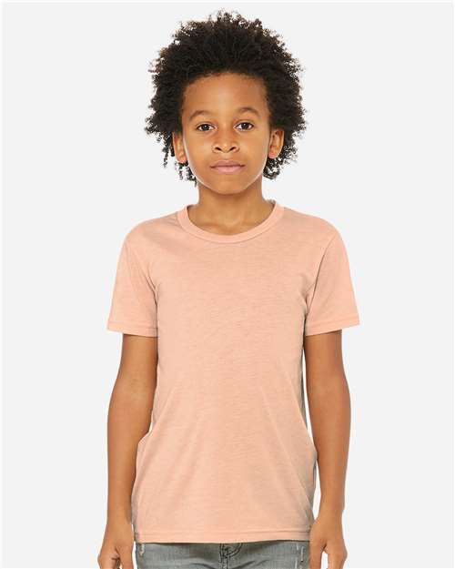 BELLA + CANVAS 3413Y - Youth Triblend Tee - Peach Triblend