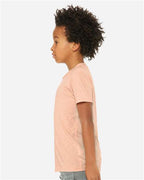 BELLA + CANVAS 3413Y - Youth Triblend Tee - Peach Triblend