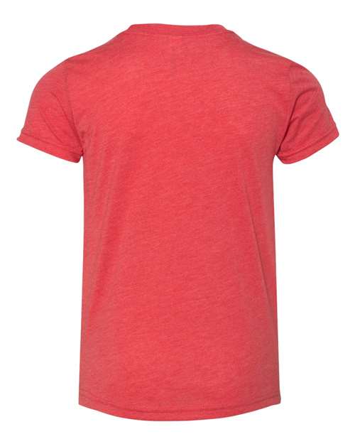 BELLA + CANVAS 3413Y - Youth Triblend Tee - Red Triblend