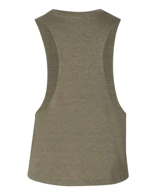 BELLA + CANVAS 6682 - Women's Racerback Crop Tank - Heather Olive
