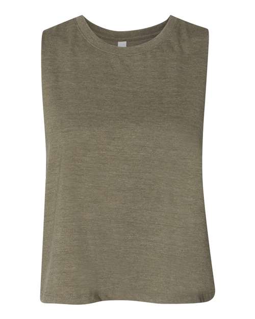 BELLA + CANVAS 6682 - Women's Racerback Crop Tank - Heather Olive