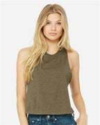 BELLA + CANVAS 6682 - Women's Racerback Crop Tank - Heather Olive
