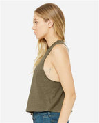 BELLA + CANVAS 6682 - Women's Racerback Crop Tank - Heather Olive