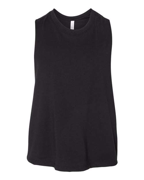 BELLA + CANVAS 6682 - Women's Racerback Crop Tank - Solid Black Blend