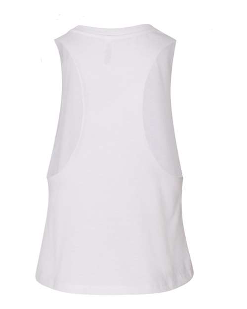 BELLA + CANVAS 6682 - Women's Racerback Crop Tank - Solid White Blend