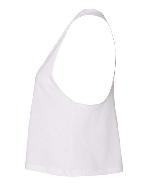 BELLA + CANVAS 6682 - Women's Racerback Crop Tank - Solid White Blend