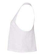 BELLA + CANVAS 6682 - Women's Racerback Crop Tank - Solid White Blend