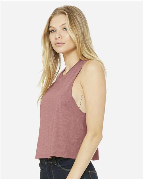 BELLA + CANVAS 6682 - Women's Racerback Crop Tank - Heather Mauve