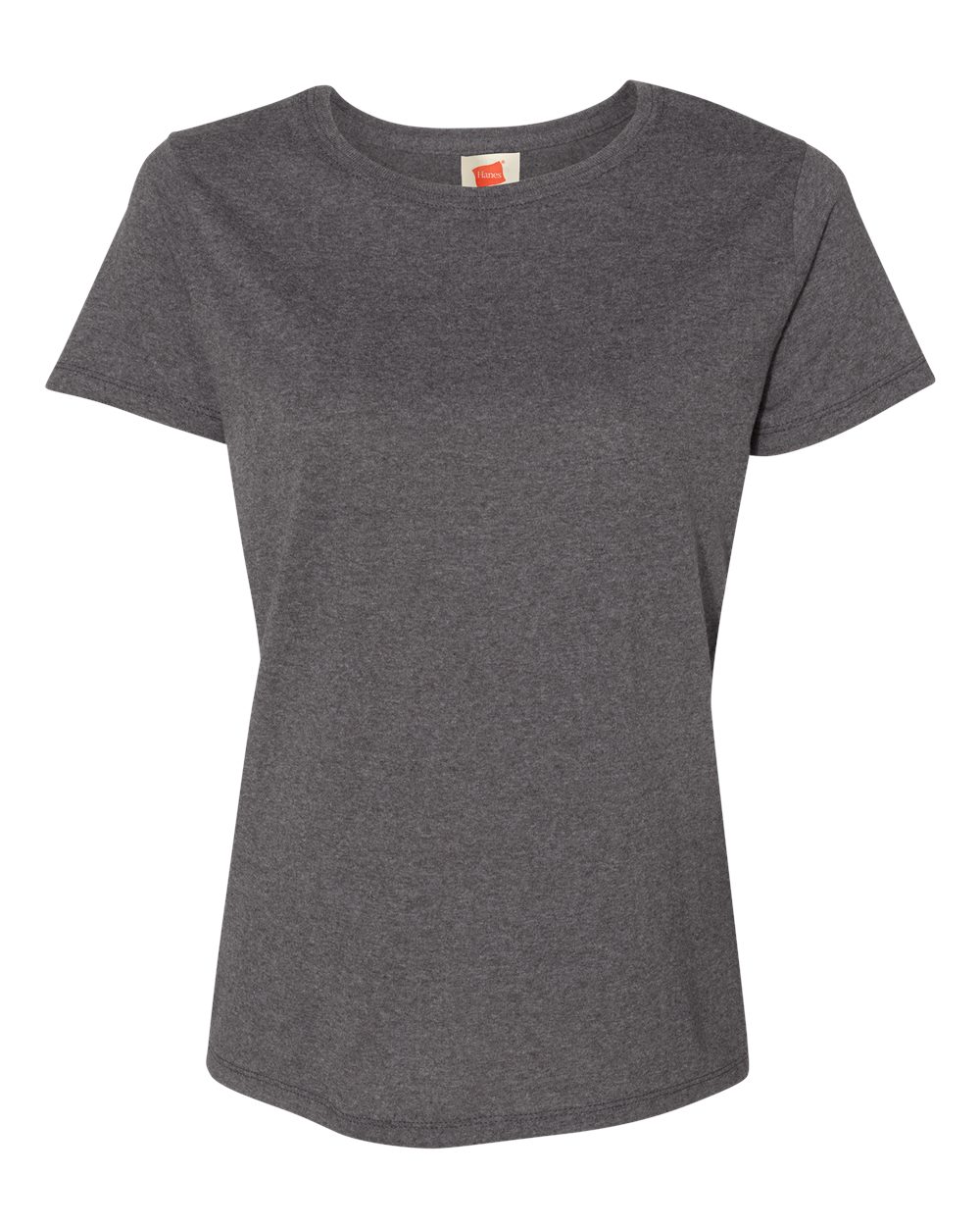 Hanes 5680 - Women's Essential-T T-Shirt — Charcoal Heather (flat)