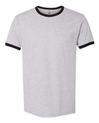Next Level 3604 - Unisex Cotton Ringer T-Shirt - Heather Grey/ Black