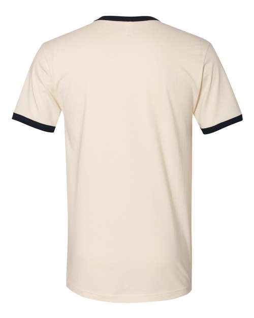 Next Level 3604 - Unisex Cotton Ringer T-Shirt - Natural/ Midnight Navy