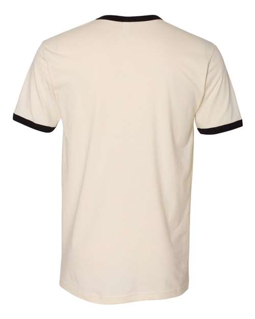 Next Level 3604 - Unisex Cotton Ringer T-Shirt - Natural/ Black
