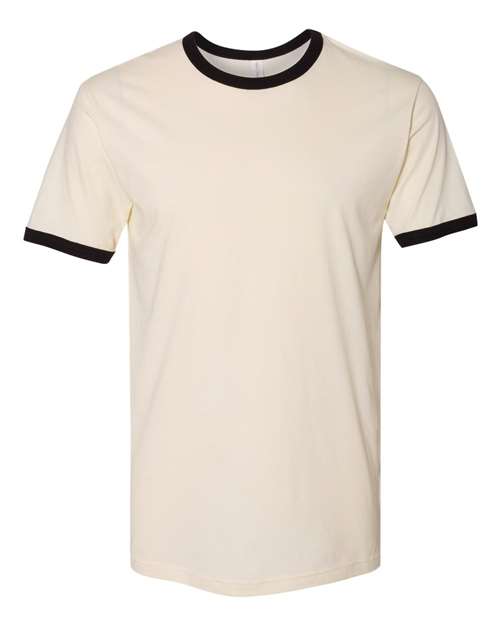 Next Level 3604 - Unisex Cotton Ringer T-Shirt - Natural/ Black