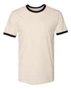 Next Level 3604 - Unisex Cotton Ringer T-Shirt - Natural/ Black