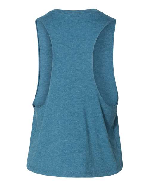 BELLA + CANVAS 6682 - Women's Racerback Crop Tank - Heather Deep Teal