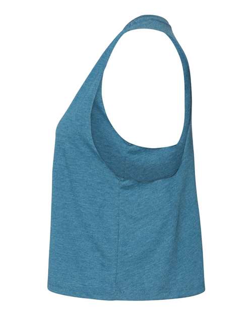 BELLA + CANVAS 6682 - Women's Racerback Crop Tank - Heather Deep Teal