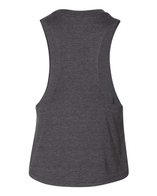 BELLA + CANVAS 6682 - Women's Racerback Crop Tank - Dark Grey Heather