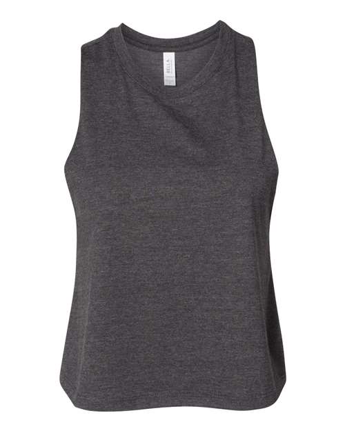 BELLA + CANVAS 6682 - Women's Racerback Crop Tank - Dark Grey Heather