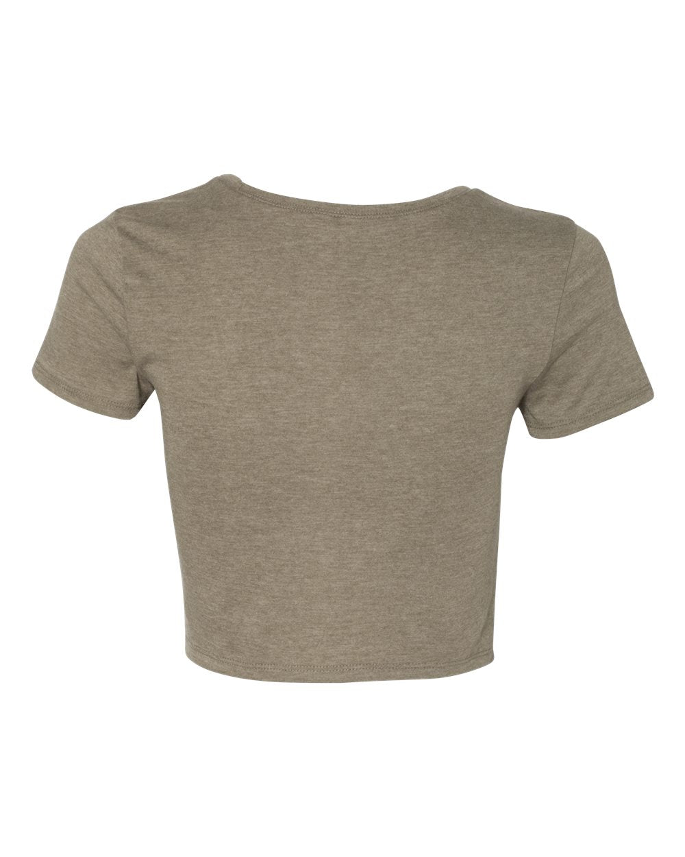 BELLA + CANVAS 6681 — Women’s Crop Tee — Heather Olive (flat)