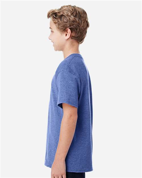 Gildan 8000B - Youth DryBlend T-Shirt - Heather Deep Royal