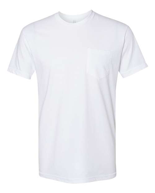 Next Level 3605 - Unisex Cotton Pocket T-Shirt - White