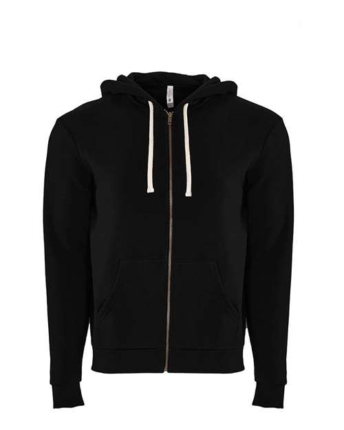Next Level 9602 - Unisex Santa Barbara Full-Zip Hoodie Sweatshirt - Black